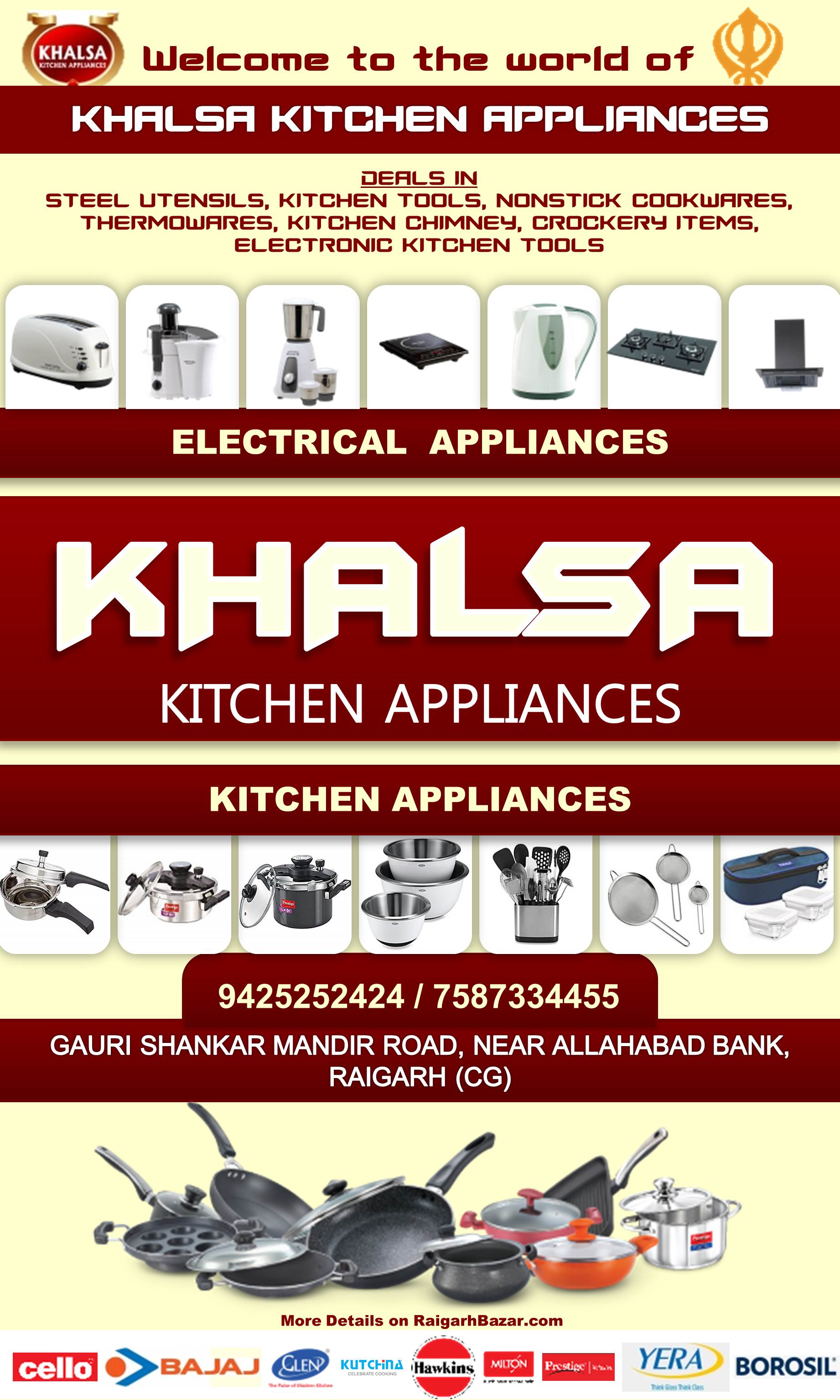 KHALSA KITCHEN APPLIANCES